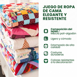 3-Piece Quilted Bed Set - Happy Farm