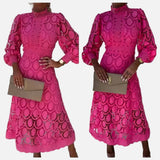 Vestit Maxi de Renda Rosa per a Festa d'Estiu