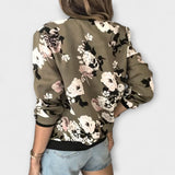 Andreia - Jaqueta bomber elegant amb estampat floral