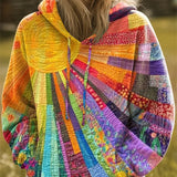Tamara - Sudadera Boho Colorida amb Motius de Costura