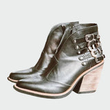 Botas de cuir retro