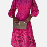 Vestit Maxi de Renda Rosa per a Festa d'Estiu
