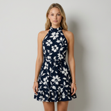 Adriana Vestit Mini Halter Floral