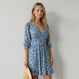 Daniela Vestit Mini Floral Fruncit