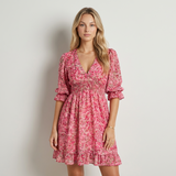 Daniela Vestit Mini Floral Fruncit