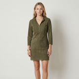 Vestit mini vintage de pell al revés