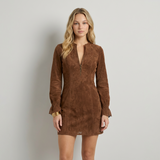 Vestit mini vintage de pell al revés