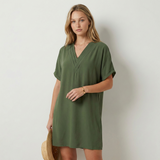 Mirabela Elegant vestit amb escot en V drapejat